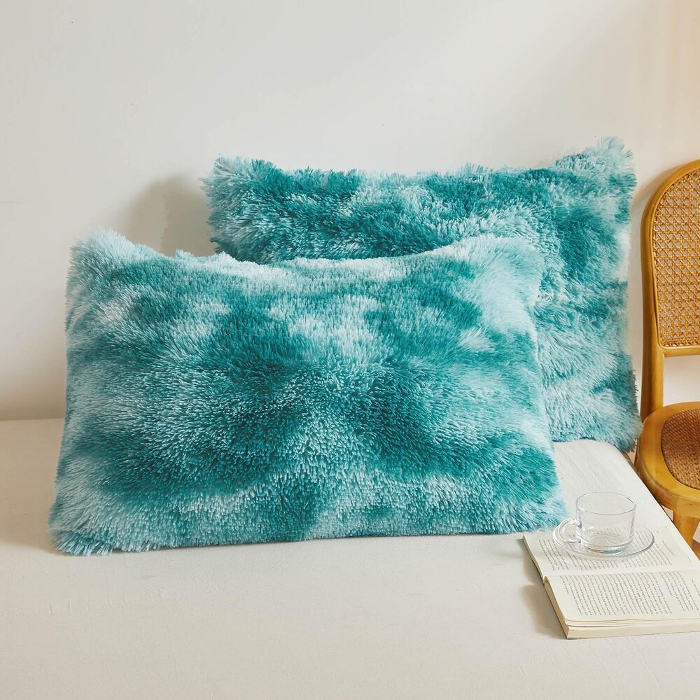 5140 Tie Dye Faux Fur Fluffy Throw Pillow Cases, Plush Shaggy Soft Furry